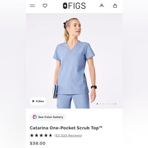 FIGS Catarina One-Pocket Scrub Top XS